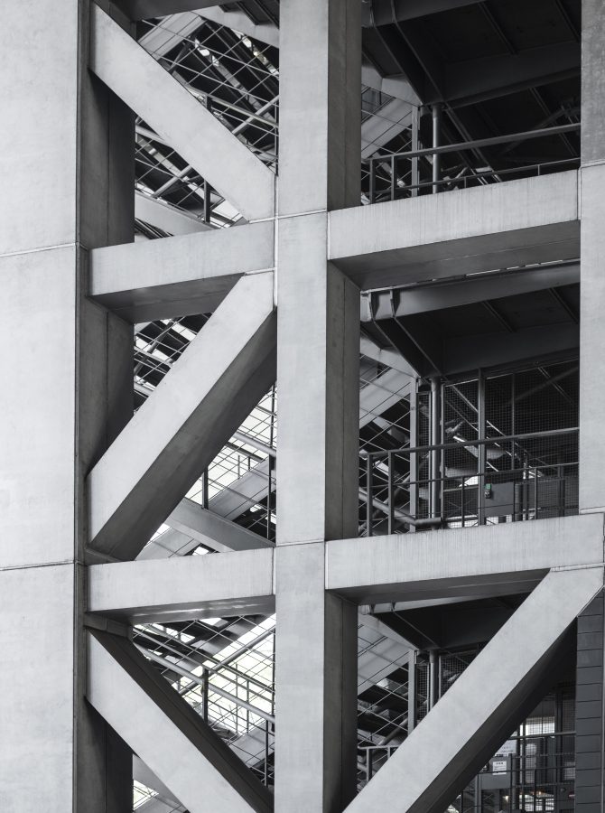 Entramado de hormigón